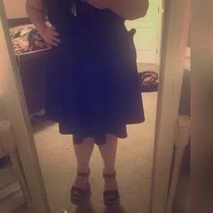 Classic black scuba skater skirt